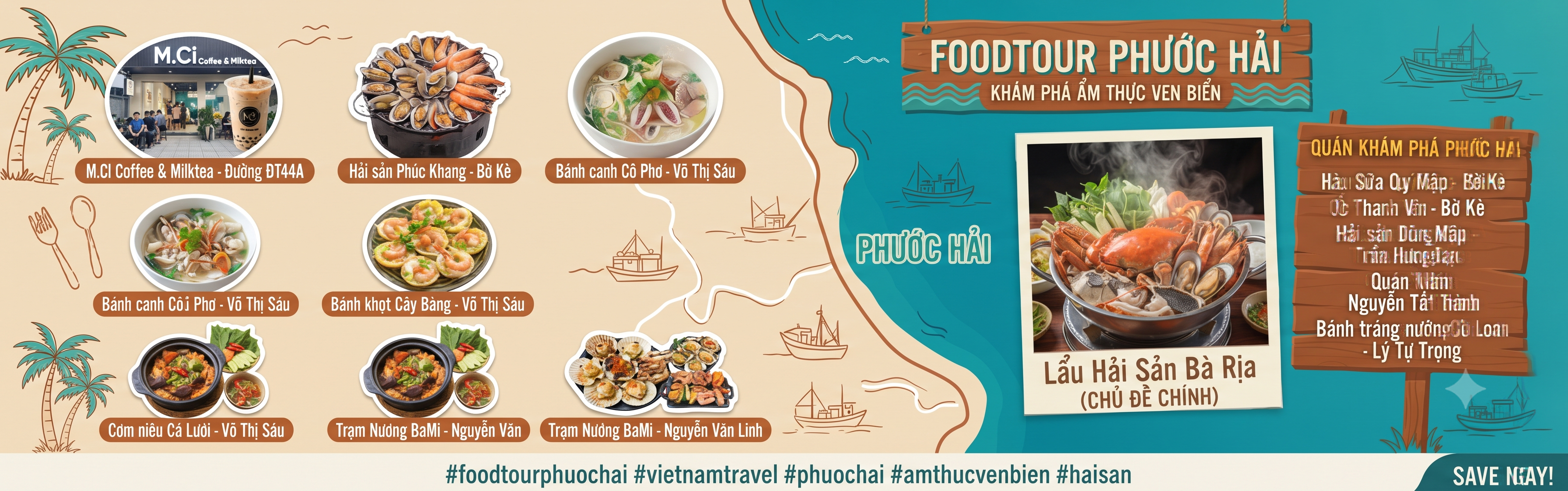 Ăn gì ở Phước Hải? 11 quán ngon từ hải sản bờ kè đến bánh canh, bánh khọt